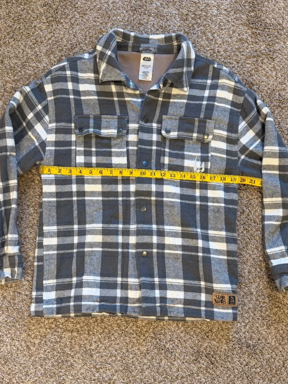 Disney Star Wars Plaid Flannel Jacket, Men's/Unisex Size S